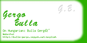 gergo bulla business card